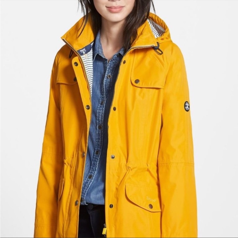 Yellow Barbour Rain Jacket size US 6